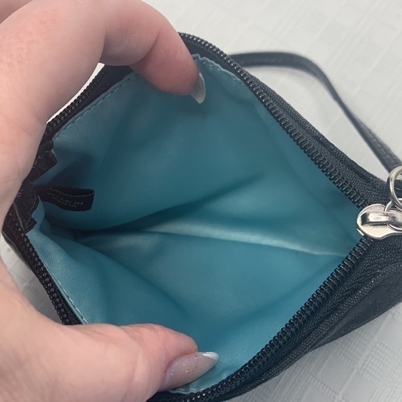 Coach Park Signature Medium Black Fabric Wristlet - Picture 8 of 9